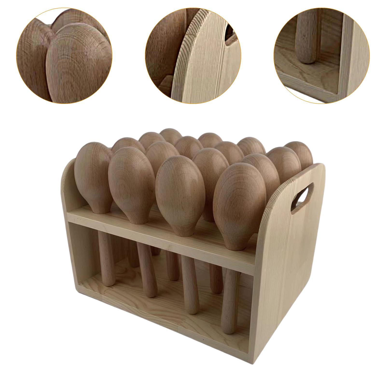 8x Wooden Maracas Portable Hand Percussion for Party Entertainment Festivals