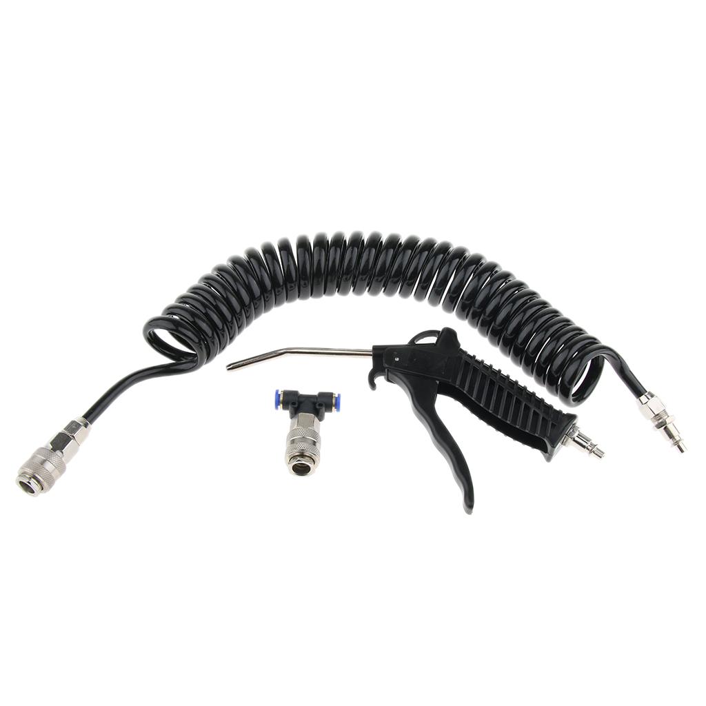 Air Dust Hose Blow Gun Kit with Recoil Air Coil Hose ...
