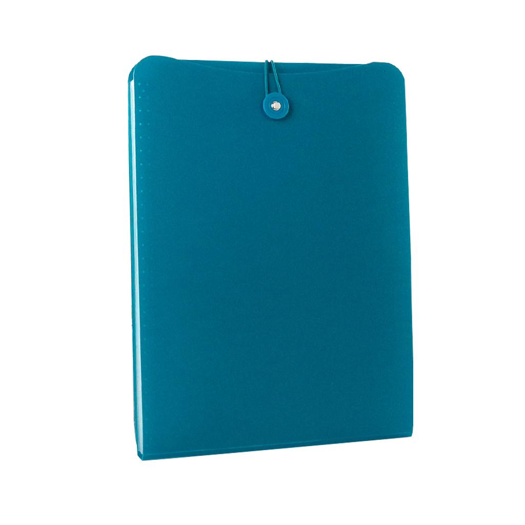  7 Layers File Organizer Expanding Folders A4 Document Holder Bag Blue