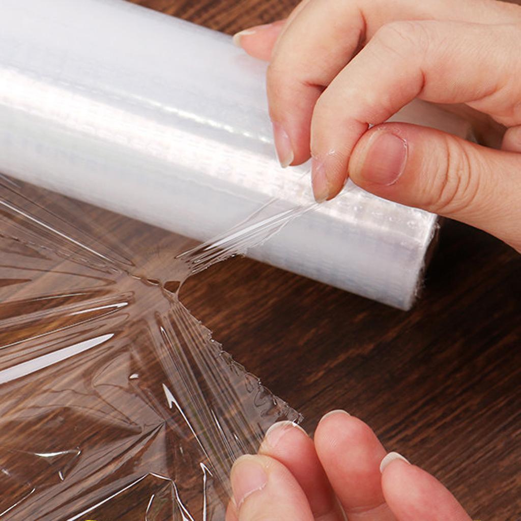 PE Food Plastic Wrap Roll Point-Break Household Preservative Film 25cmx200m