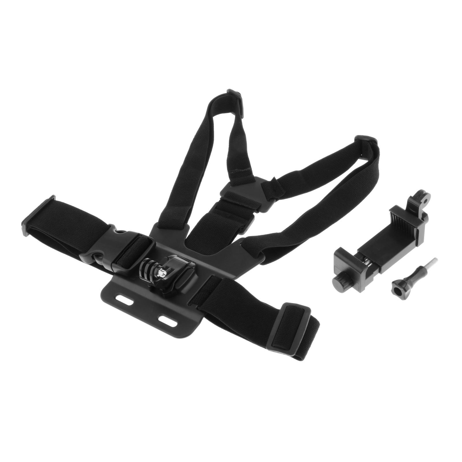 Smartphone Chest Mount Harness Strap Holder with Cell Phone Clip Adjustable