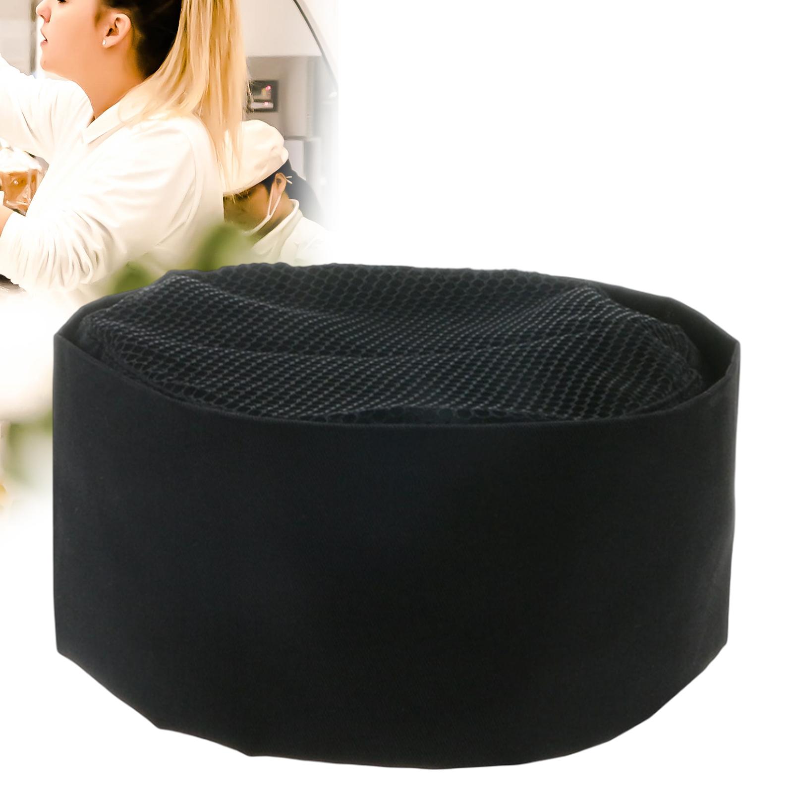 Japanese Cooking Hat Food Service Protective Hat for Restaurant Bakery Black