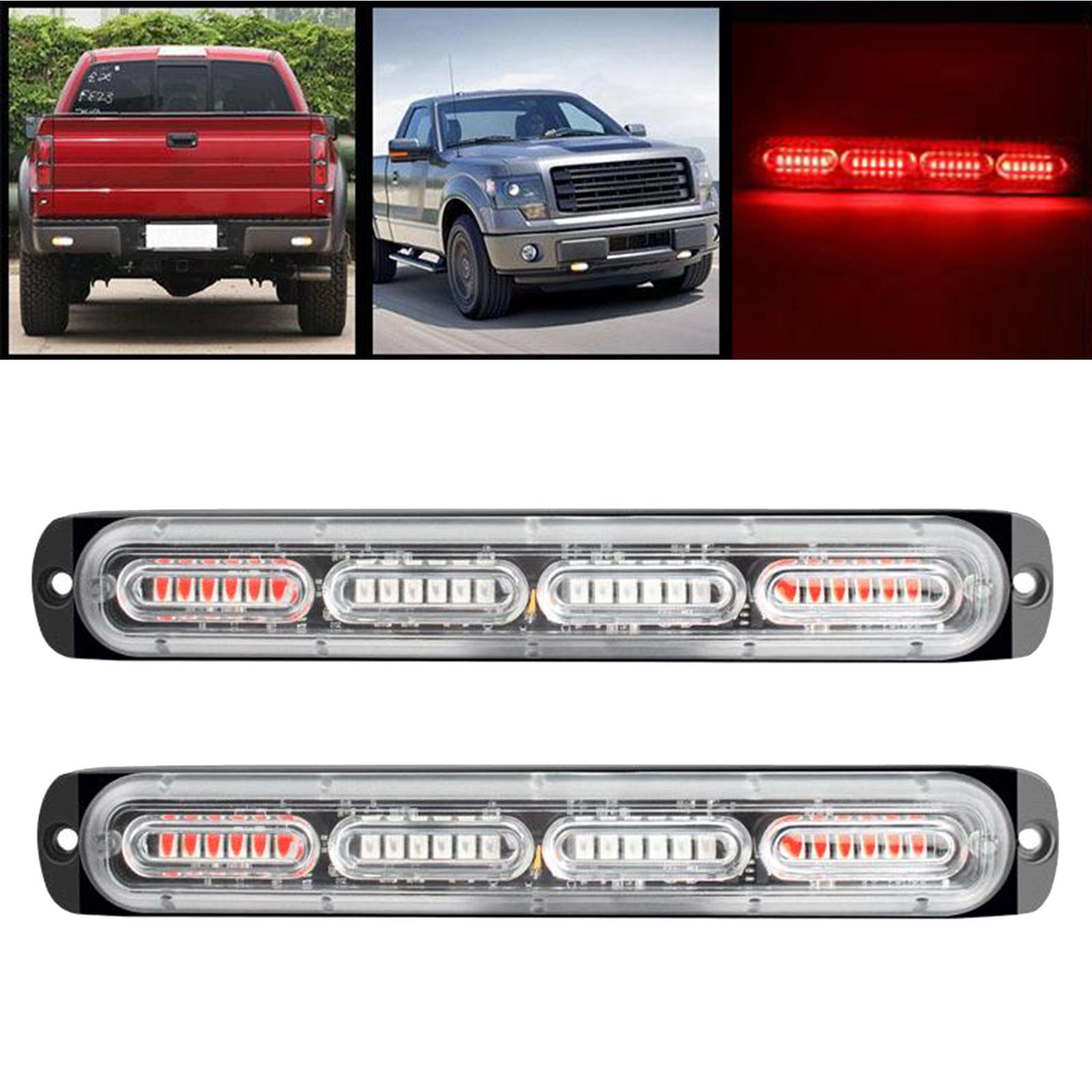 24LED Car Truck Emergency Warning Hazard Flash Strobe Light Bar Red