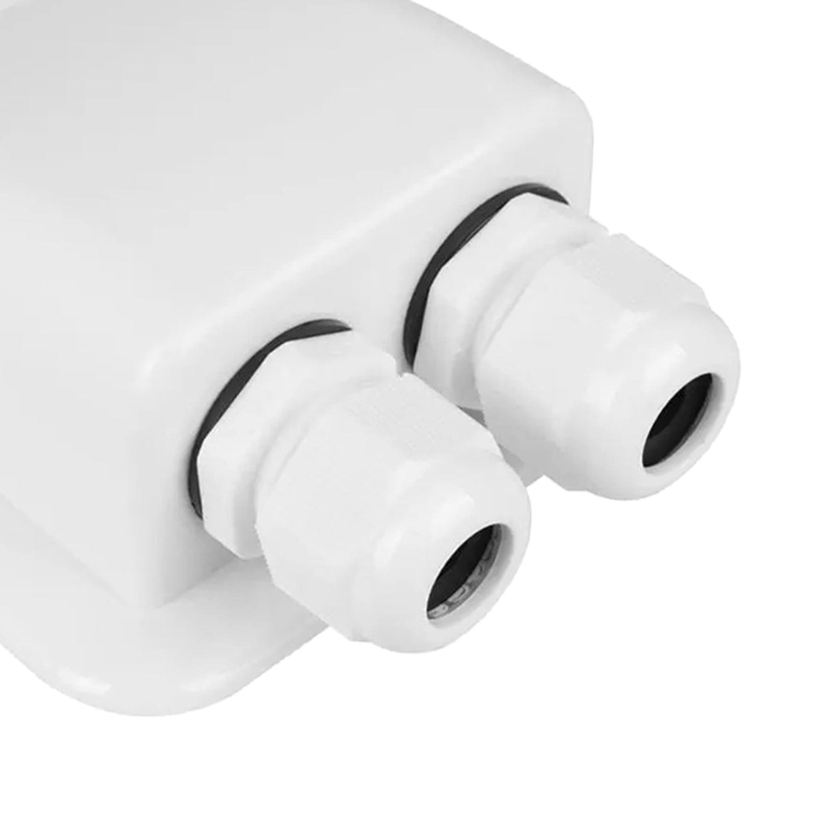 Double/Single Cable Entry Gland Cable Gland Box for RV Campervans Boat White Double Hole
