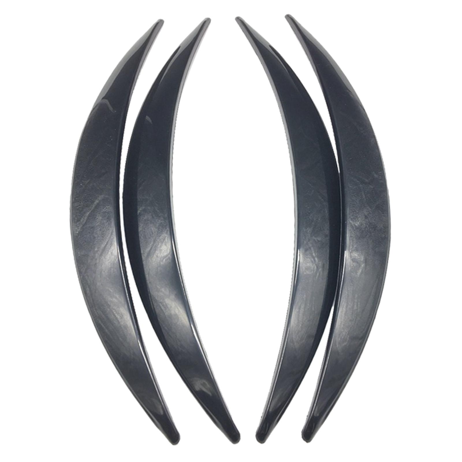 4Pcs Generic Car Wheel Eyebrow Arch Trims Convenient Mudguards Flaring Edge Trims Black