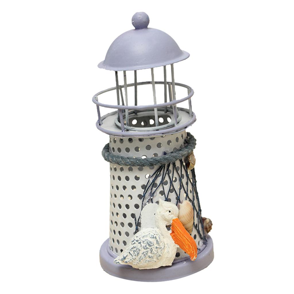 Mediterranean Wrought Iron Light House Candlestick Candle ...