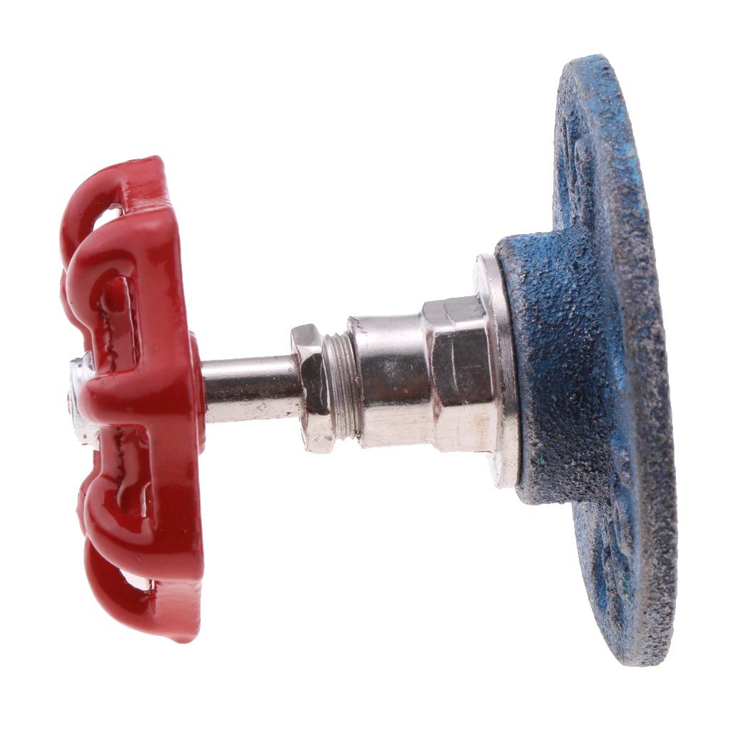 Industrial Rustic Wall Mounted Hand Wheel Hook Coat Hook Key Holder Blue