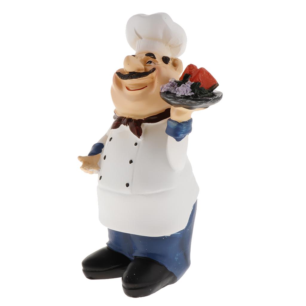 Italian Chef Shaped Kitchen Ornaments Resin Cook Statue Size-4
