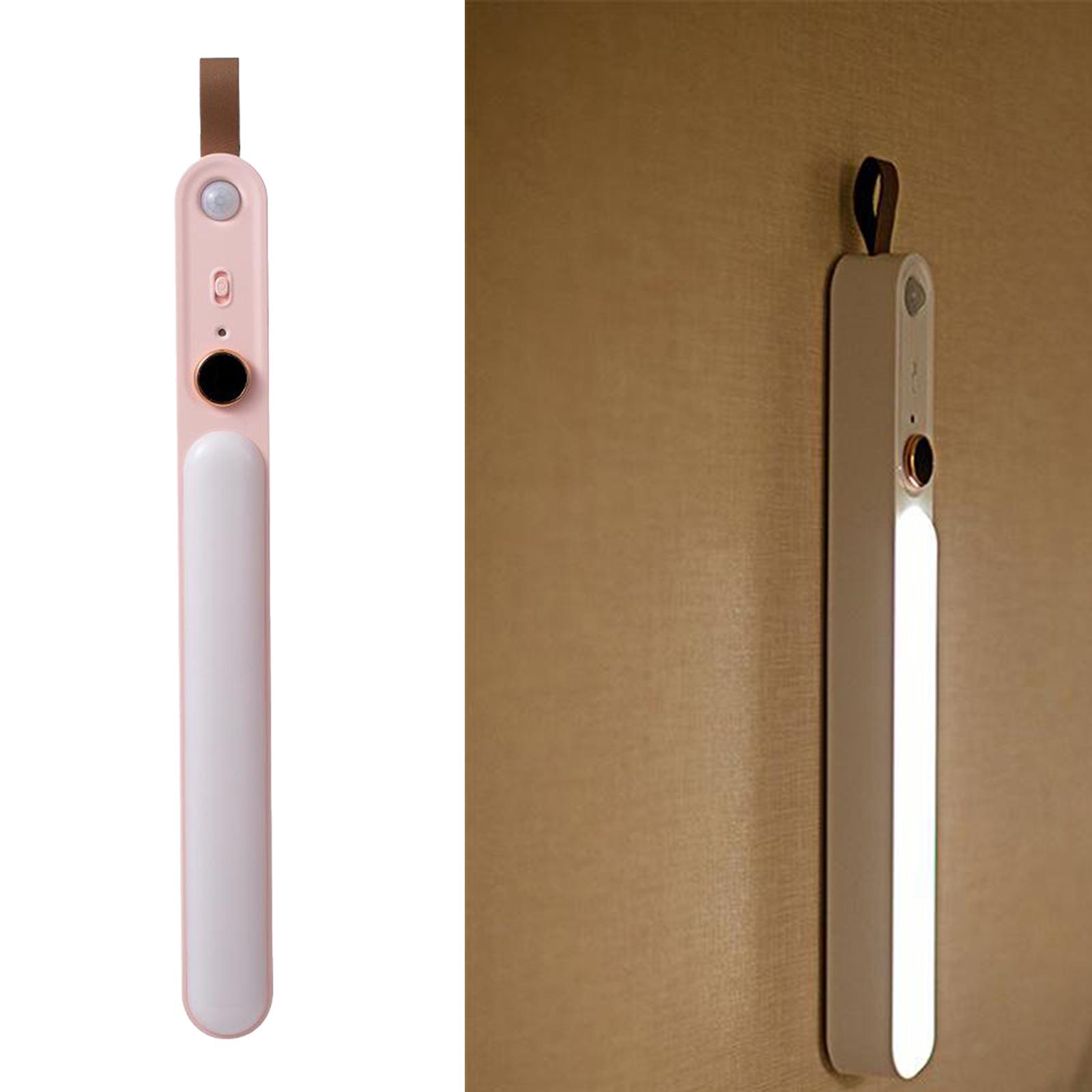 LED USB Under Cabinet Night Light Motion Sensor Stick Anywhere Lamp Pink