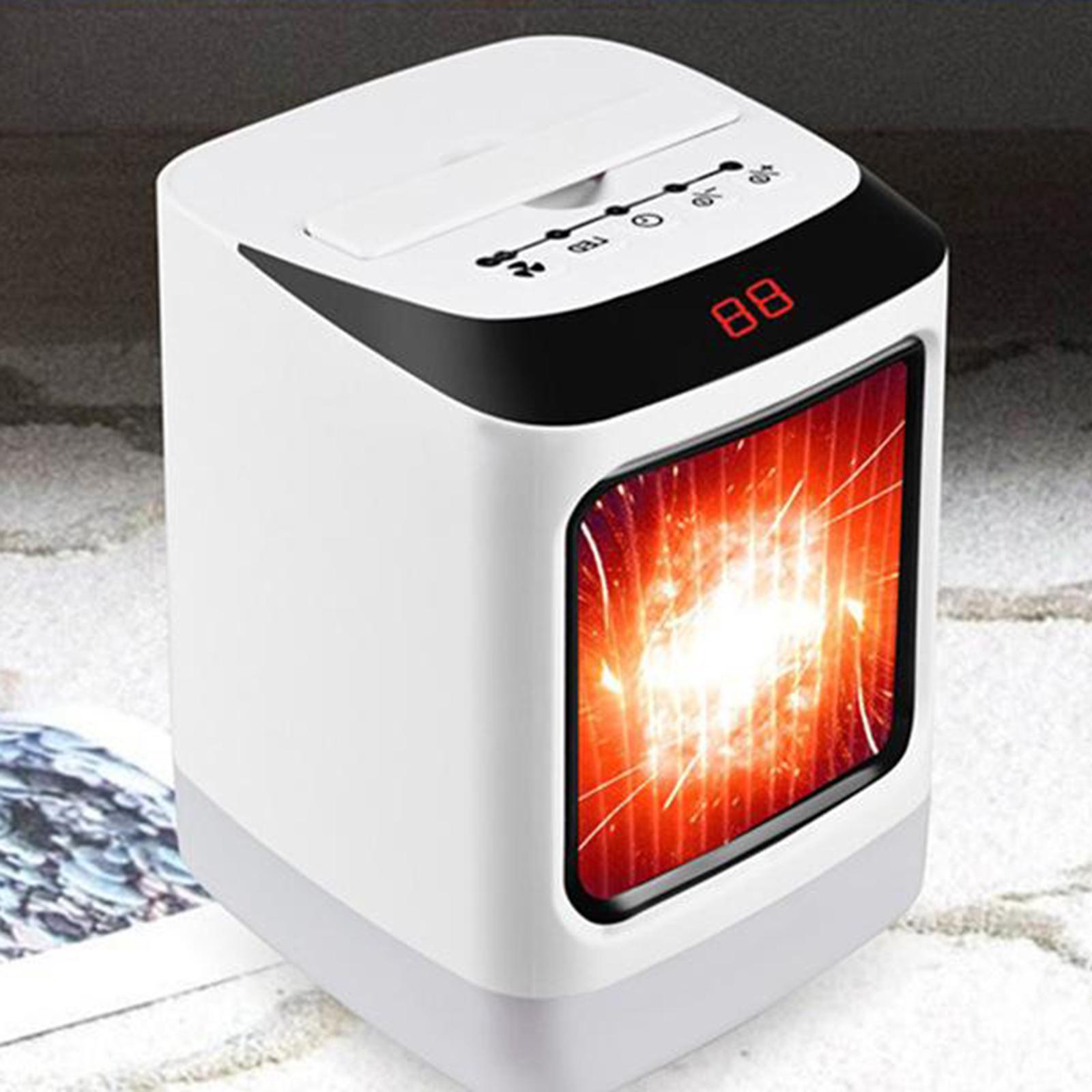 Portable Electric Space Heater Cooler 800W Winter Air Fan Adjustable Quiet