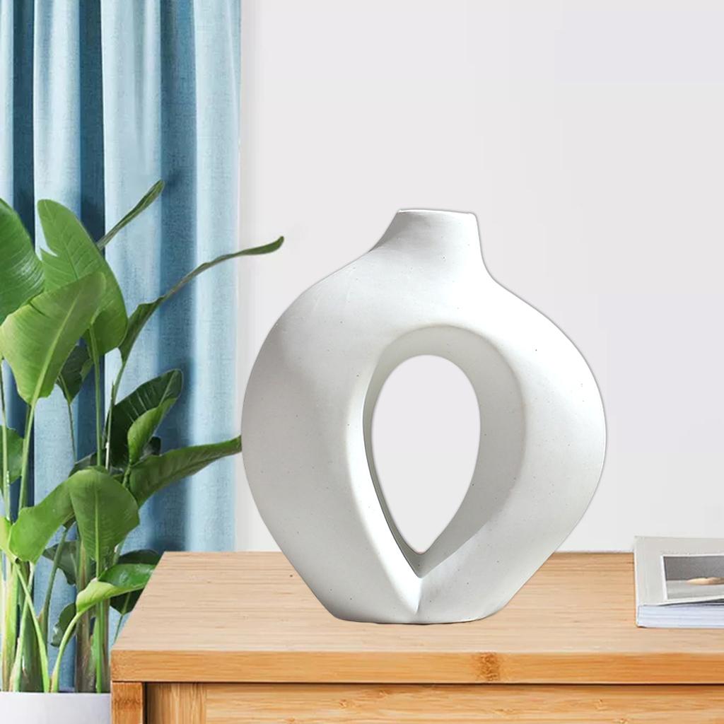Elegant Ceramic Vase Simplest Decorative Studio Bookcase Decor Centerpiece K