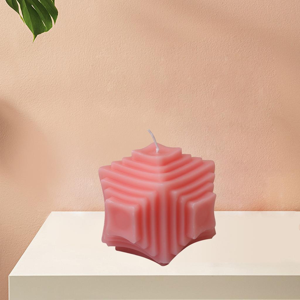 Geometric Candle Soy Wax Candle Home Decor Candle Pink