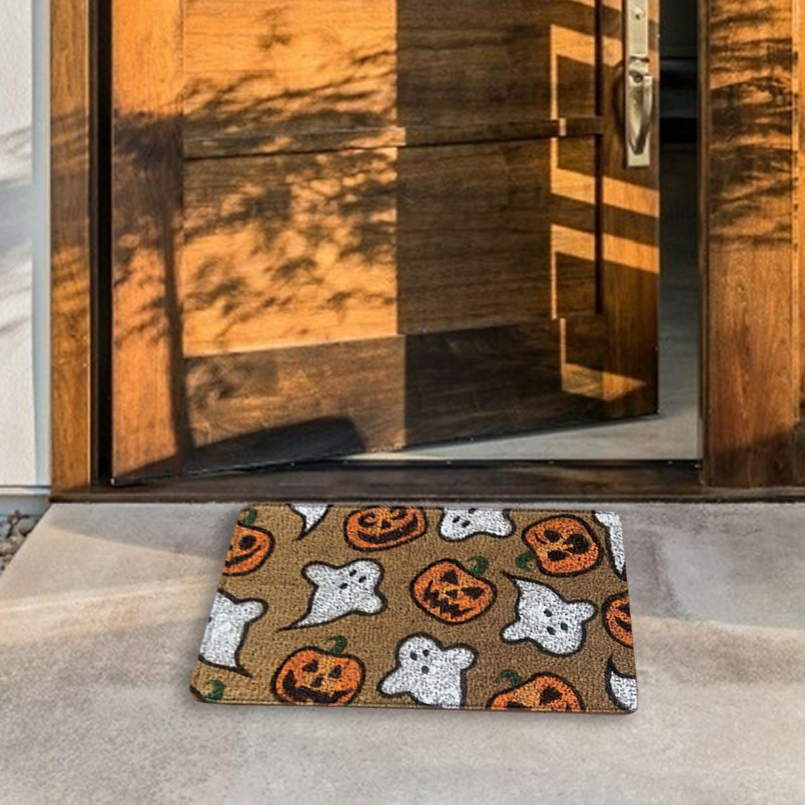 Printed Halloween Doormat Pumpkin Non-Slip Area Area Rug Office Bathroom style 15