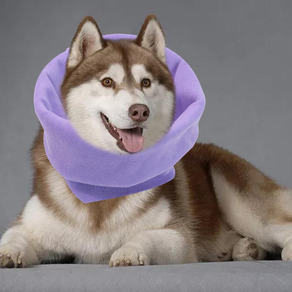 Dog Snood for Noise Reduce Grooming Bathing Drying Ear Warmer Purple L