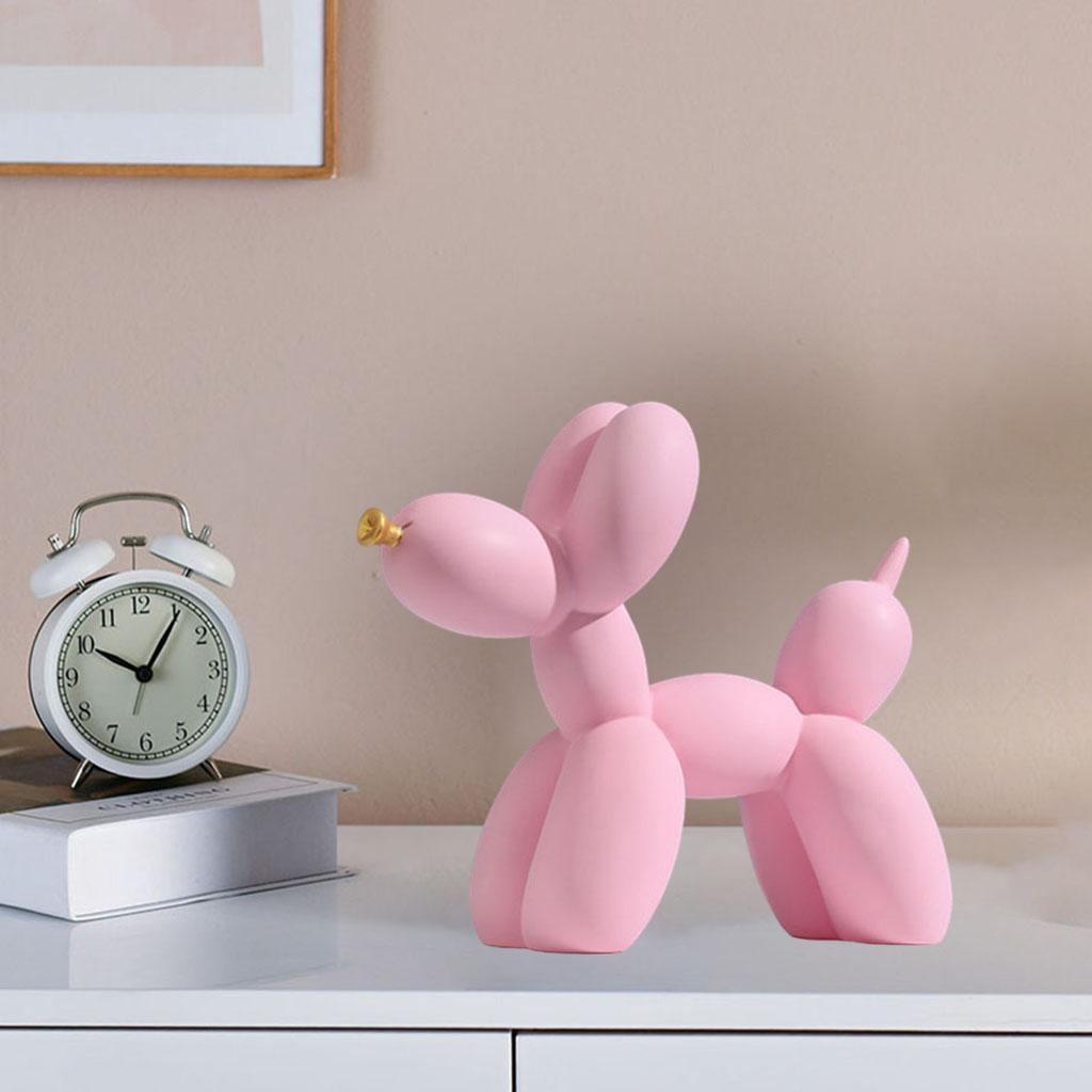 Creative Balloon Dog Statue Figurine Sculpture Art Home Decor Pink