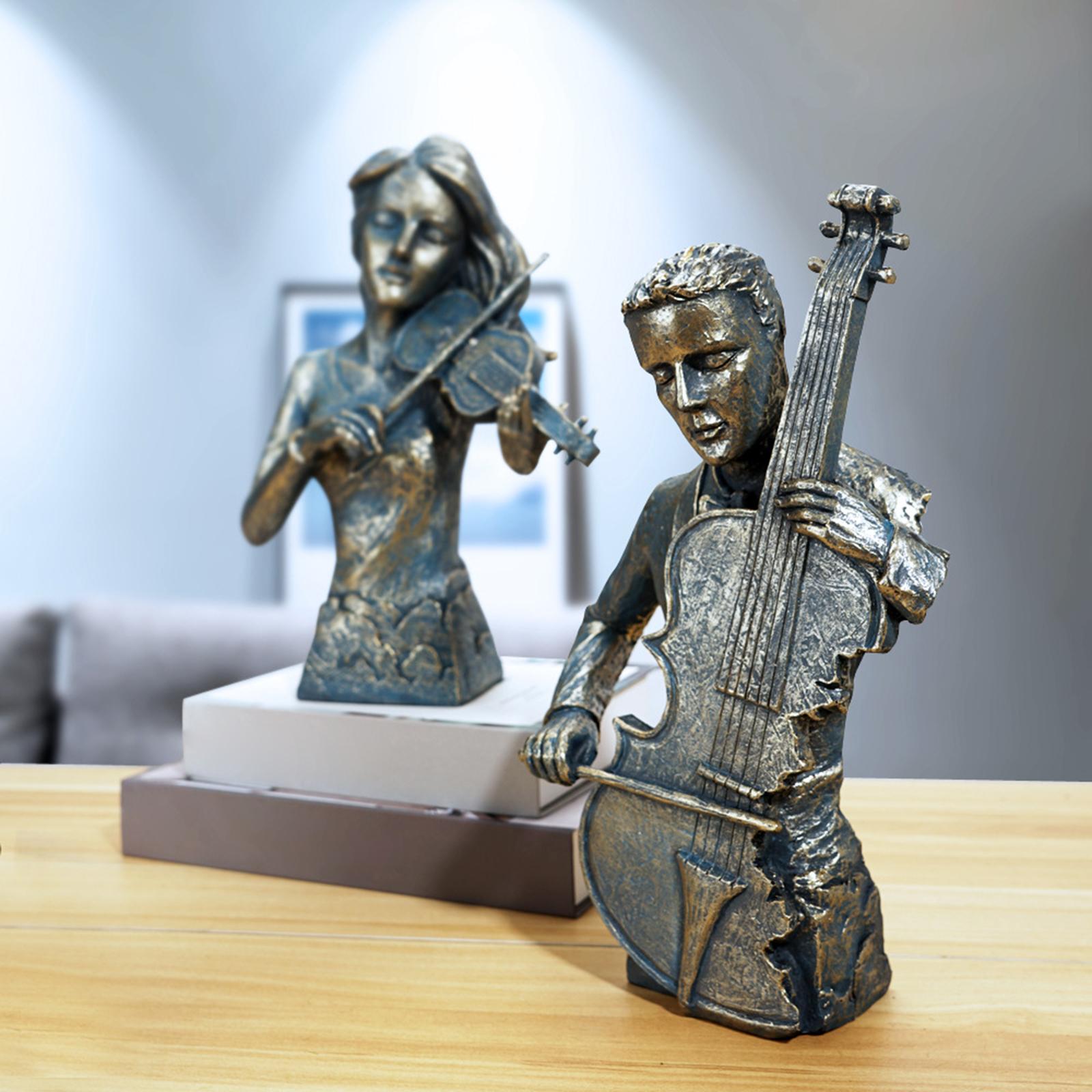 Musician Figurine Band Ornaments Home Decor Collection Arts Crafts Violin