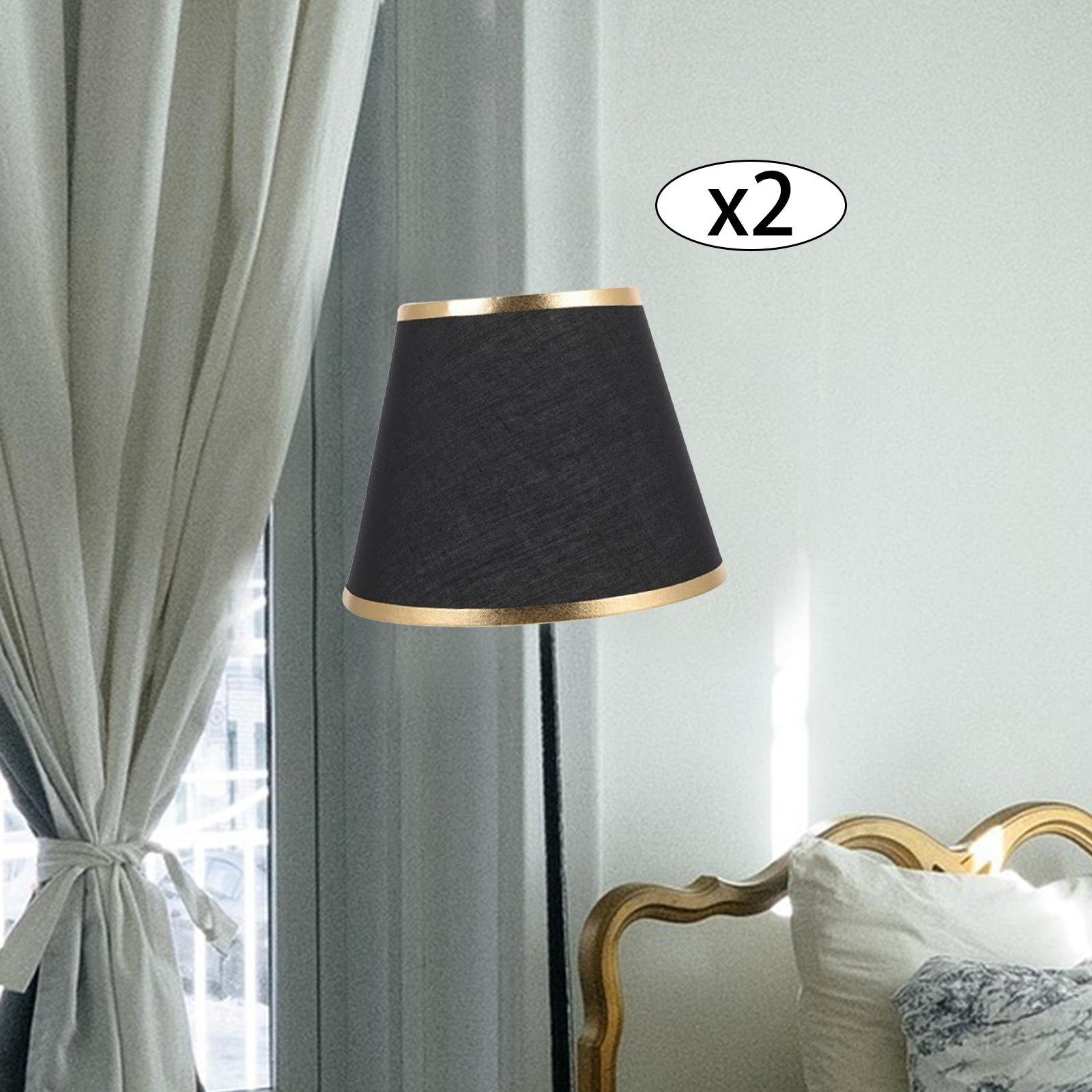 Imitation Cloth Lamp Shade Hollow Out Clip On Hanging Light Lamp Cover Black