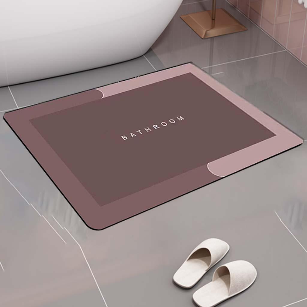 Bathroom Mat Absorbent Balcony Carpet Floor Shower Rugs Rectangle Red M