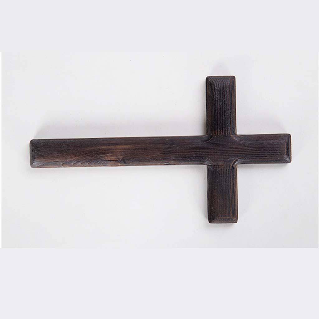 Cross Decor Handmade Pendant Wall Hanging Solid Wood for Home Gifts Dorm