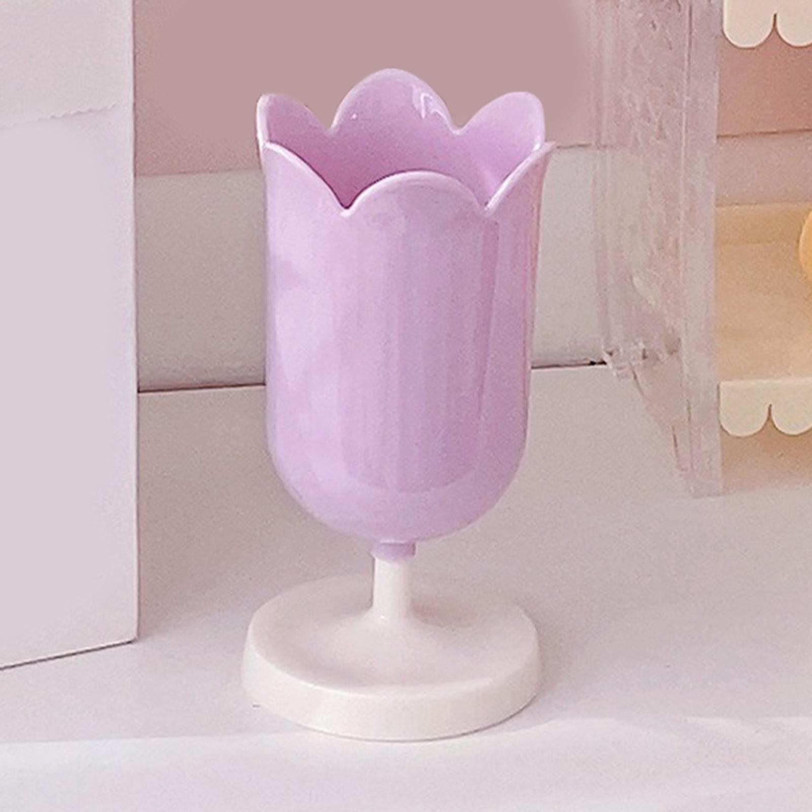 Pen Holder Table Vase Photo Props Pencil Organizer Flowerpot Office Purple