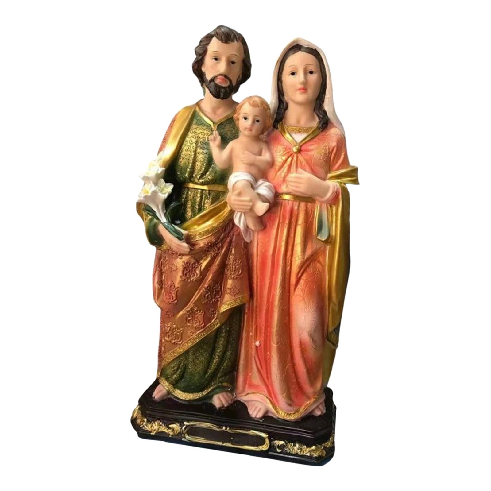Holy Family On Base Statue Desktop Collection for Home Anniversary Gift