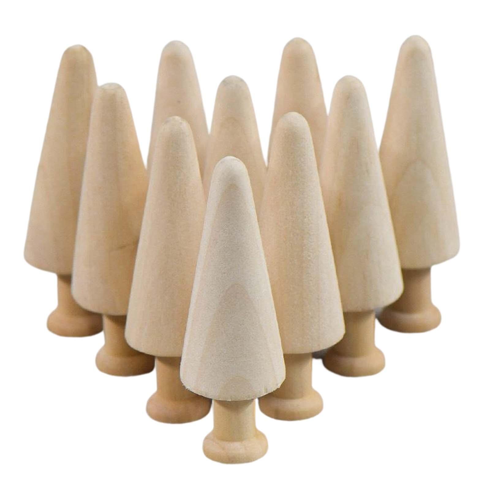 Wood Ornaments 10Pcs 2.5CmX7.5Cm