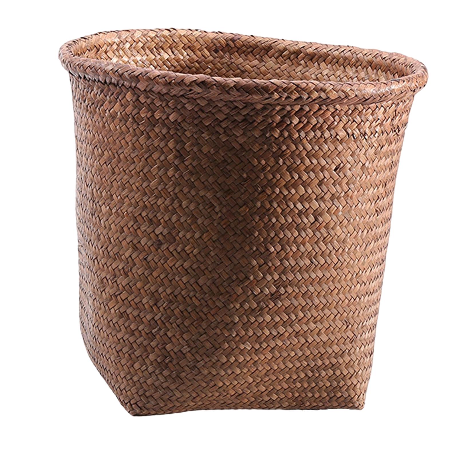 Storage Plant Pots Towels Nursery Balcony Garden Home Woven Straw  