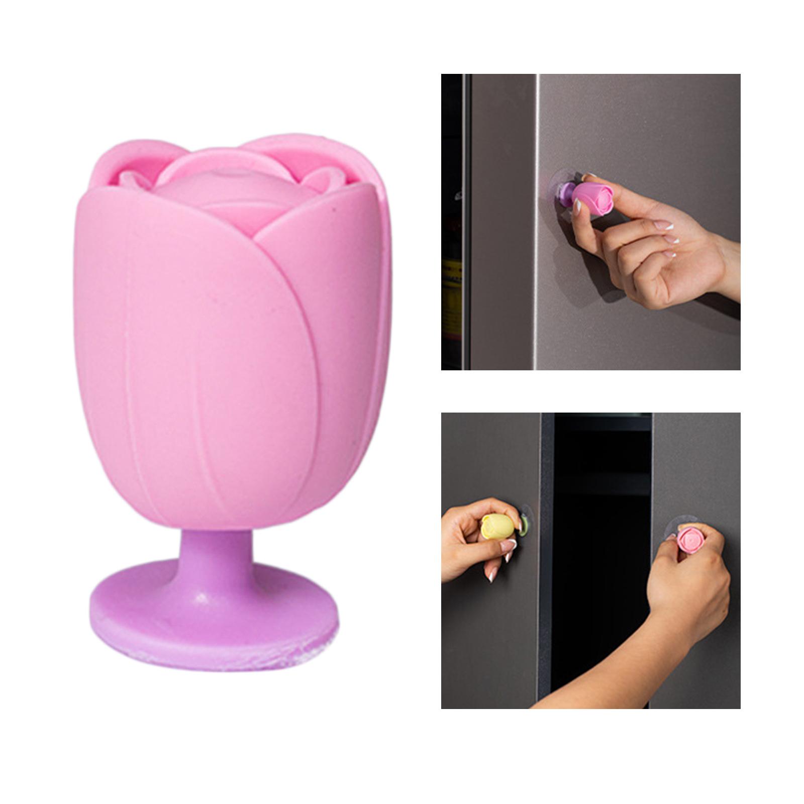 Floral Toilet Cover Lifter Avoid Touching Portable Lift Tool for Office Violet Cover Lifter