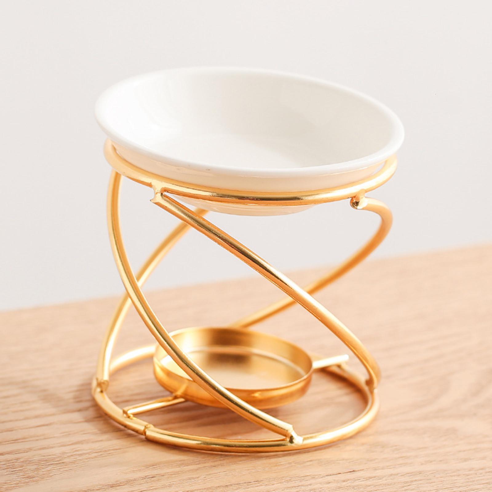 Essential Oil Burner Tealight Holder Fragrance Warmer Essential Oil Diffuser Gold