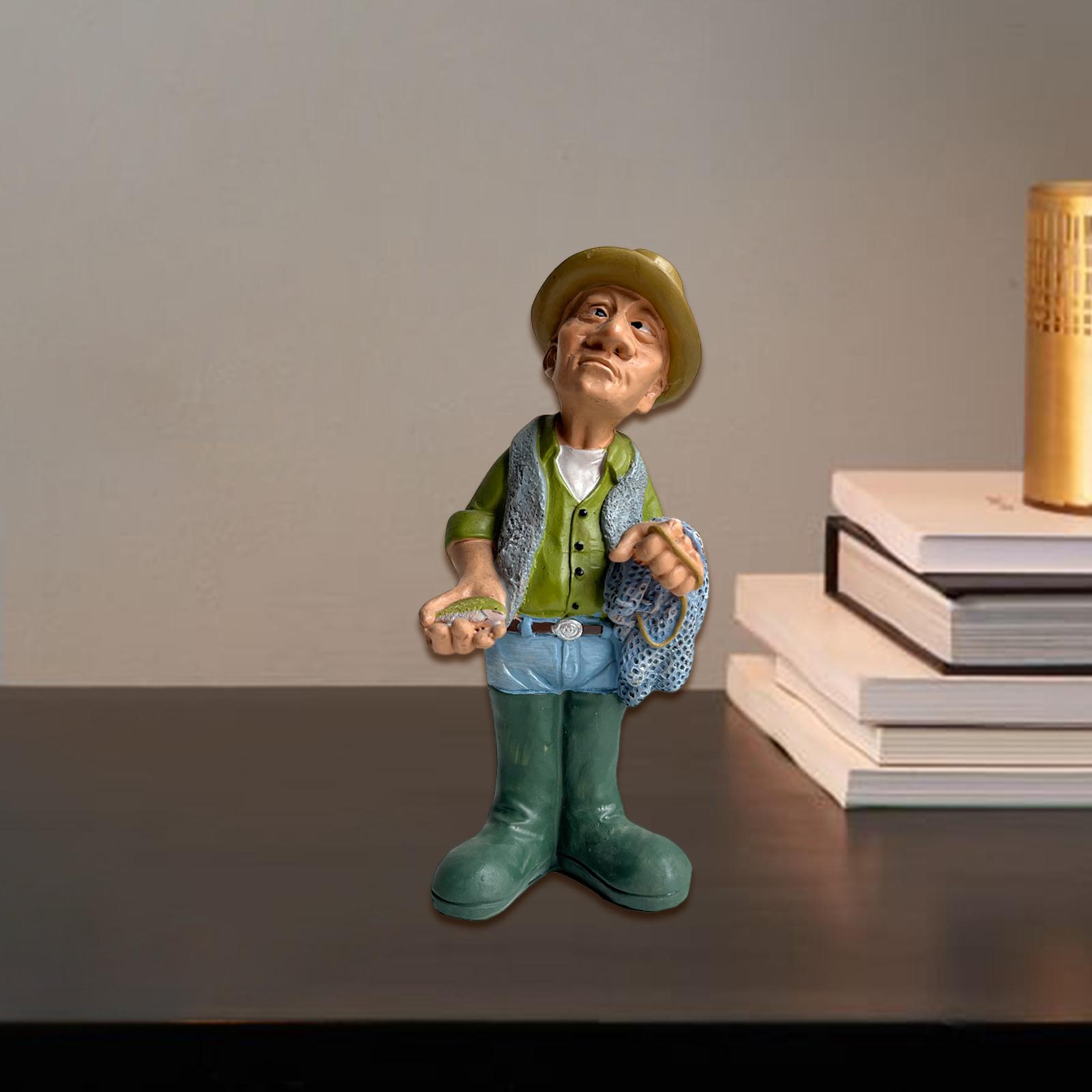 Resin Figure Statue Person Sculpture Bedroom Cabinet People Worker Figurine