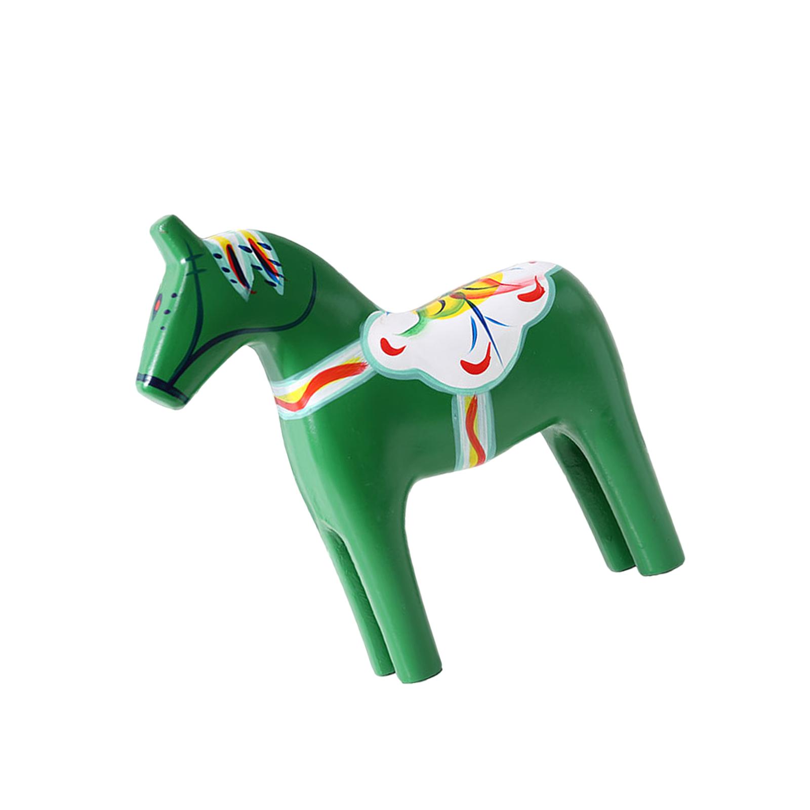 Wooden Dala Horse Ornament Green