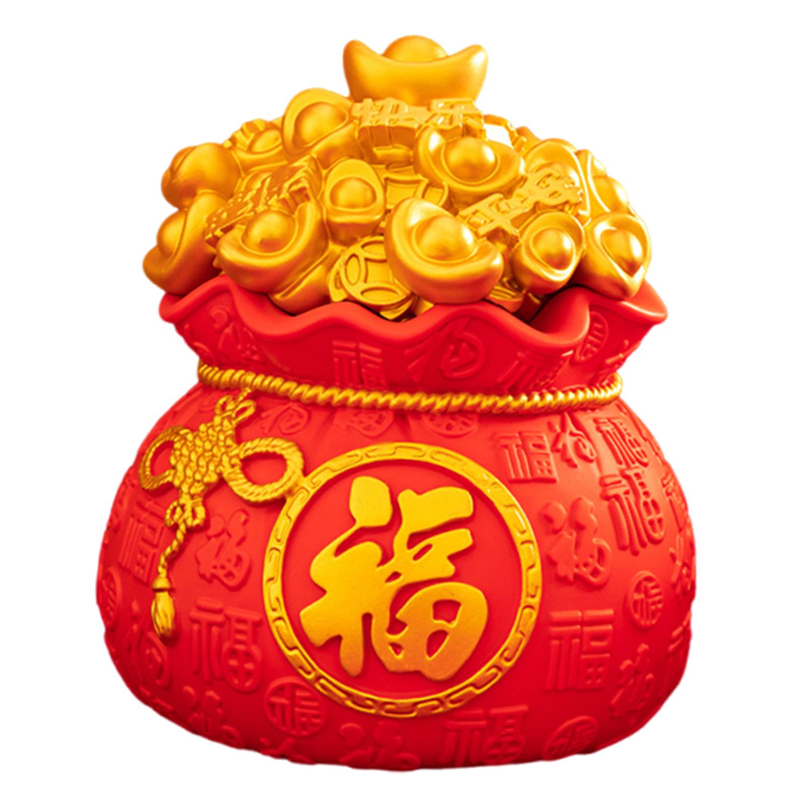 Money Bag Piggy Bank Statue Large
