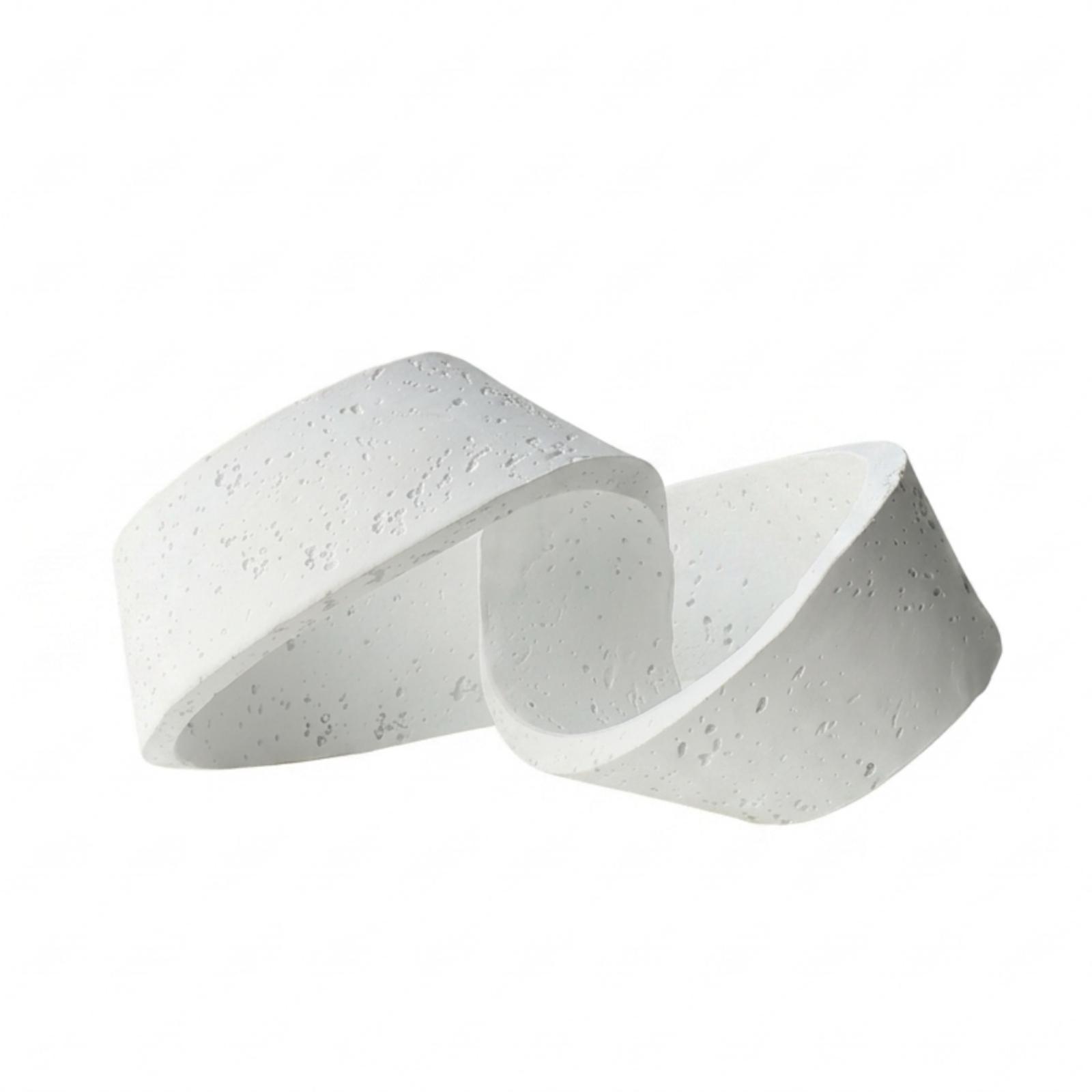 Abstract Sculpture Decorative Loop Sculpture Curved Tabletop Ornament for Living Room, TV Cabinet, Coffee Table White