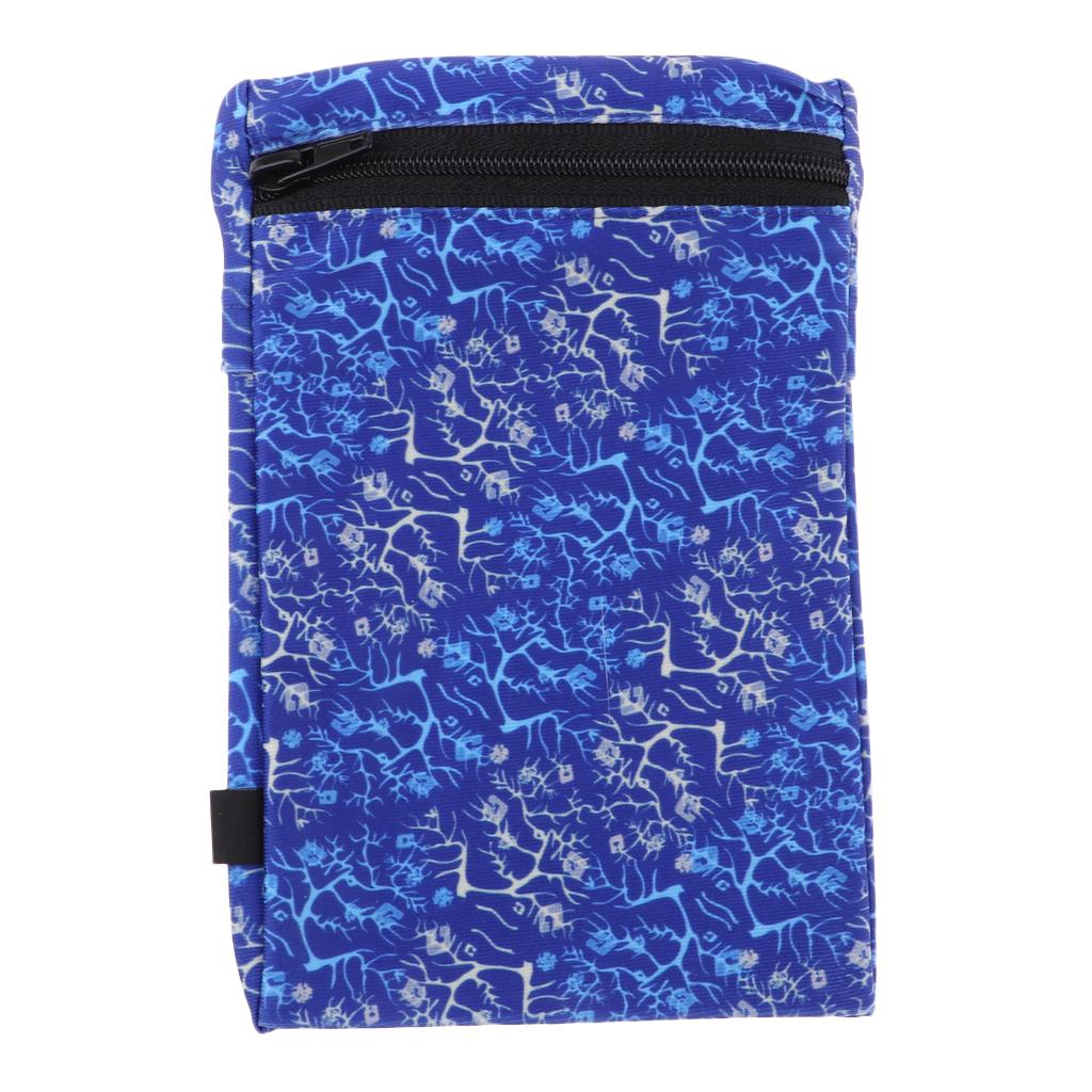 Sports Wristband Sweatband Wallet Zipper Pocket Armband M Blue Roots