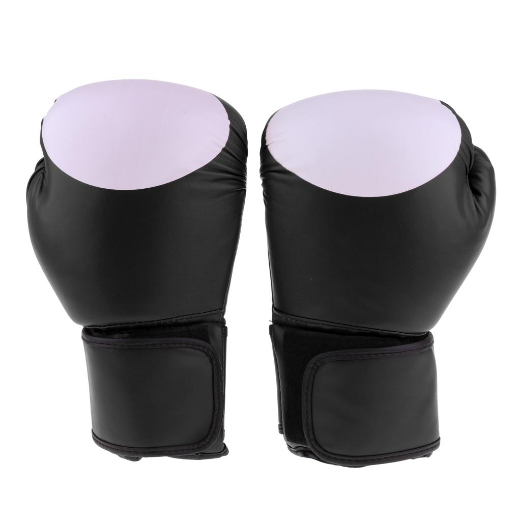Boxing Gloves Protective Training Gear for Muay Thai/MMA/Kickboxing  Black