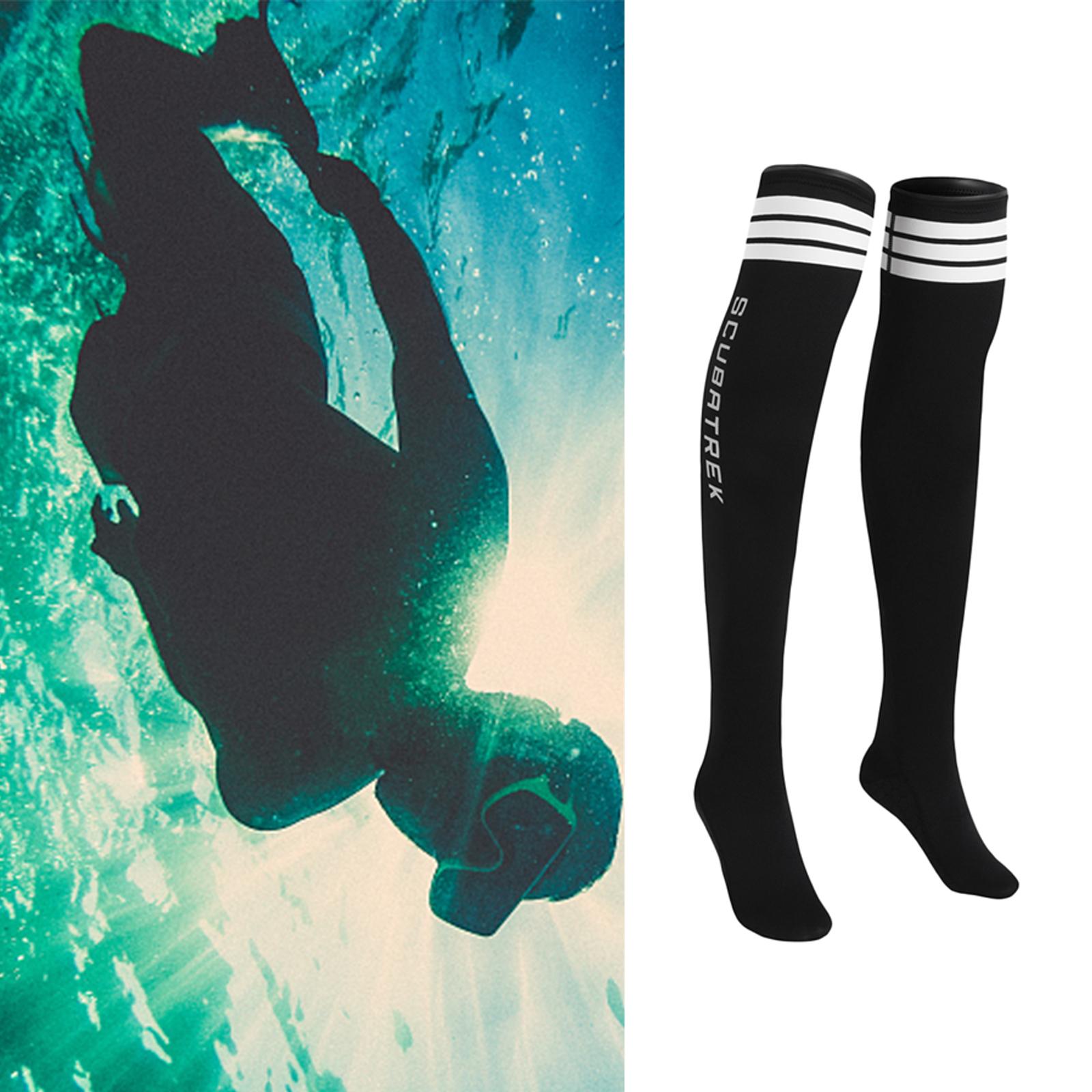 Anti-slip Diving Socks Thermal Snorkeling Surfing Beach Stocking Black S 