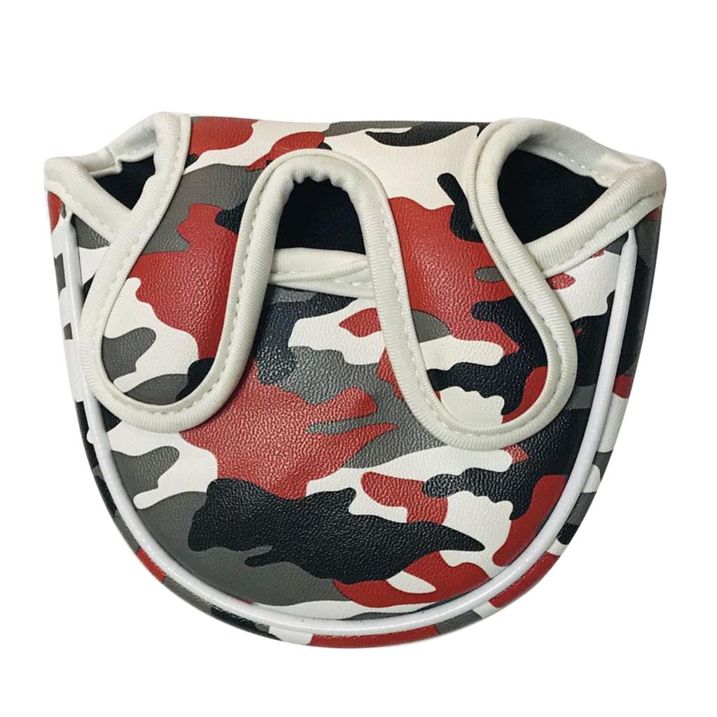 PU Golf Club Rescue Head Cover Golf Putters Headcover Red Camo