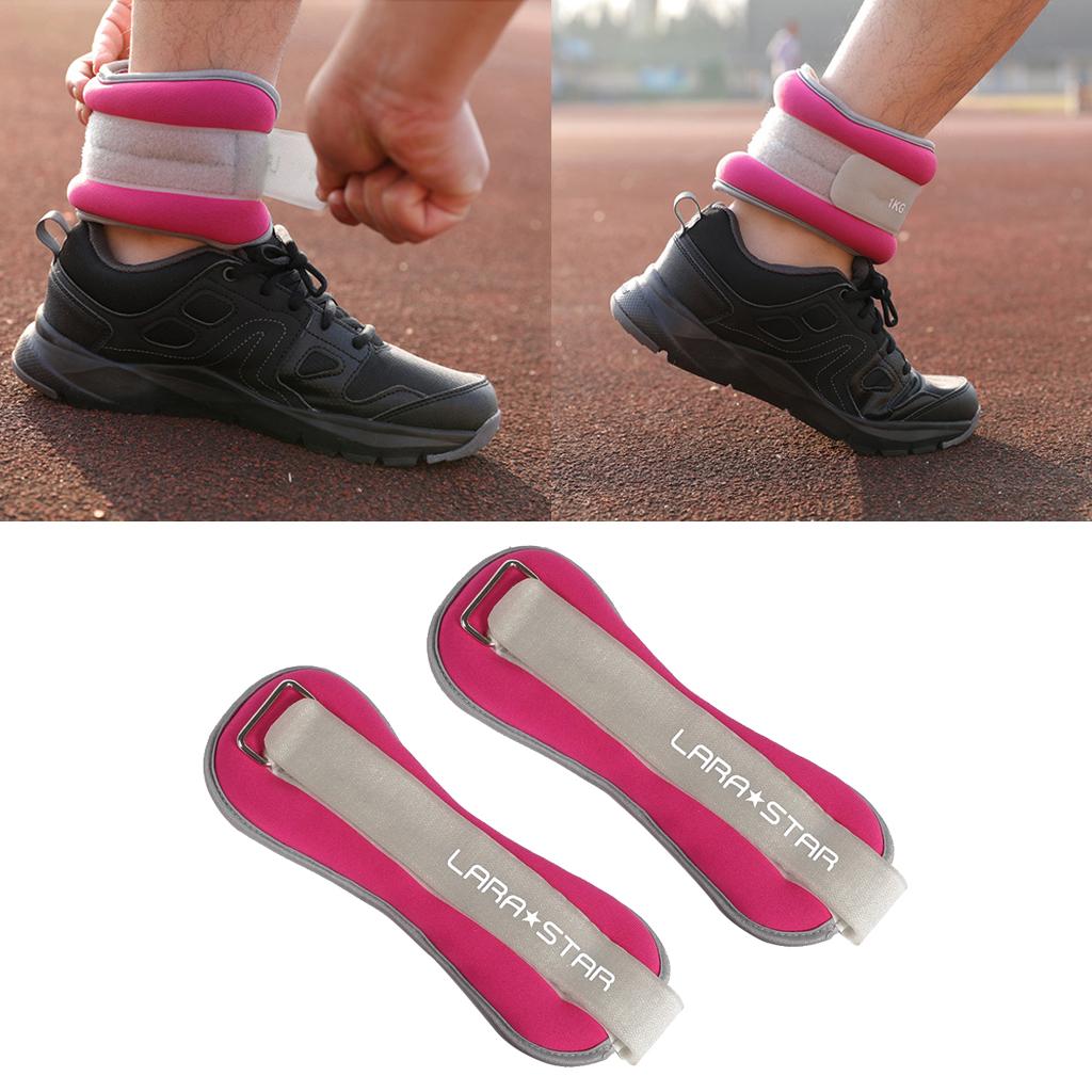 Adjustable Ankle Wrist Weights Arm Leg Walking Gym Fitness Pink