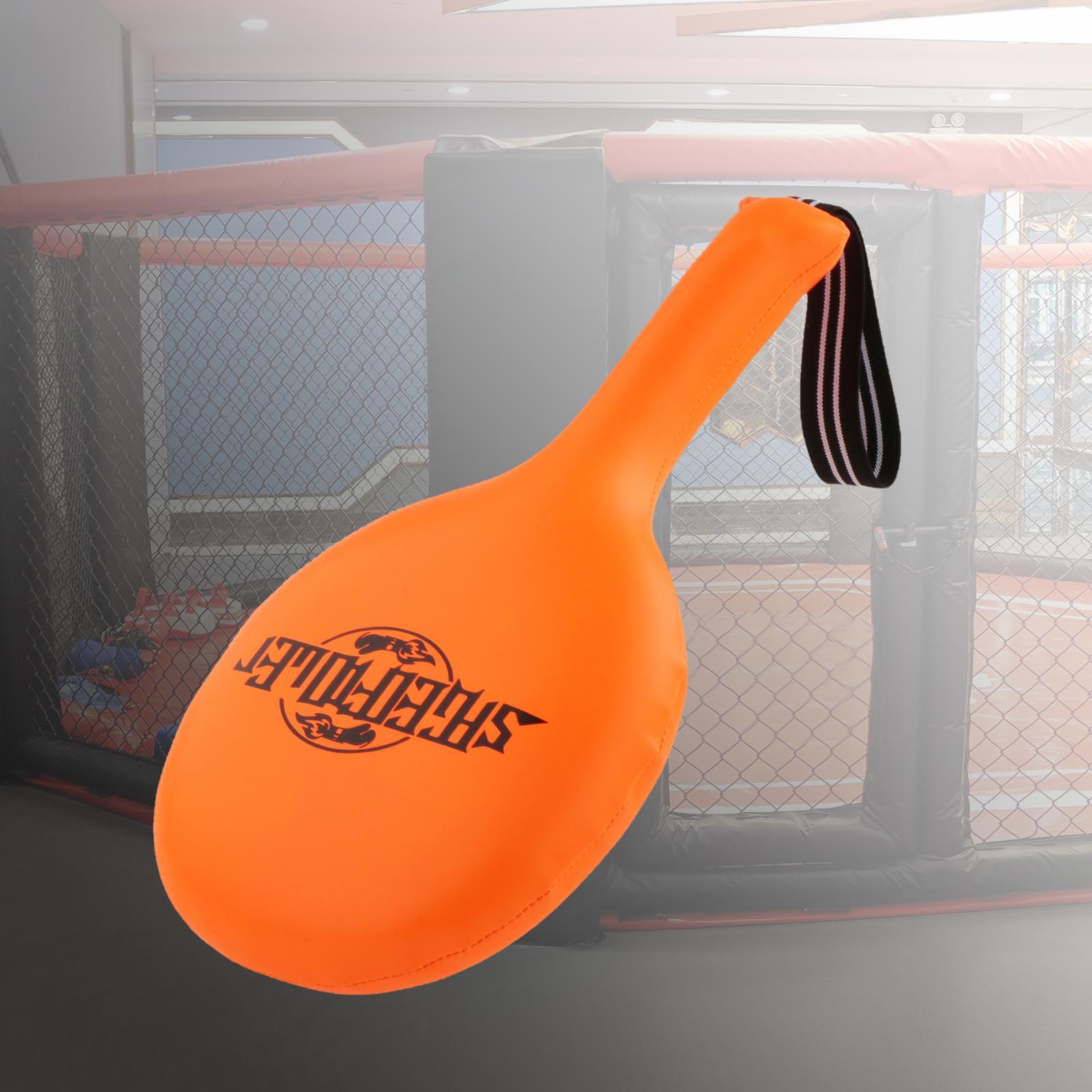 Boxing Mitt Training Target Punch Pad Glove Focus MMA Karate Combat  orange