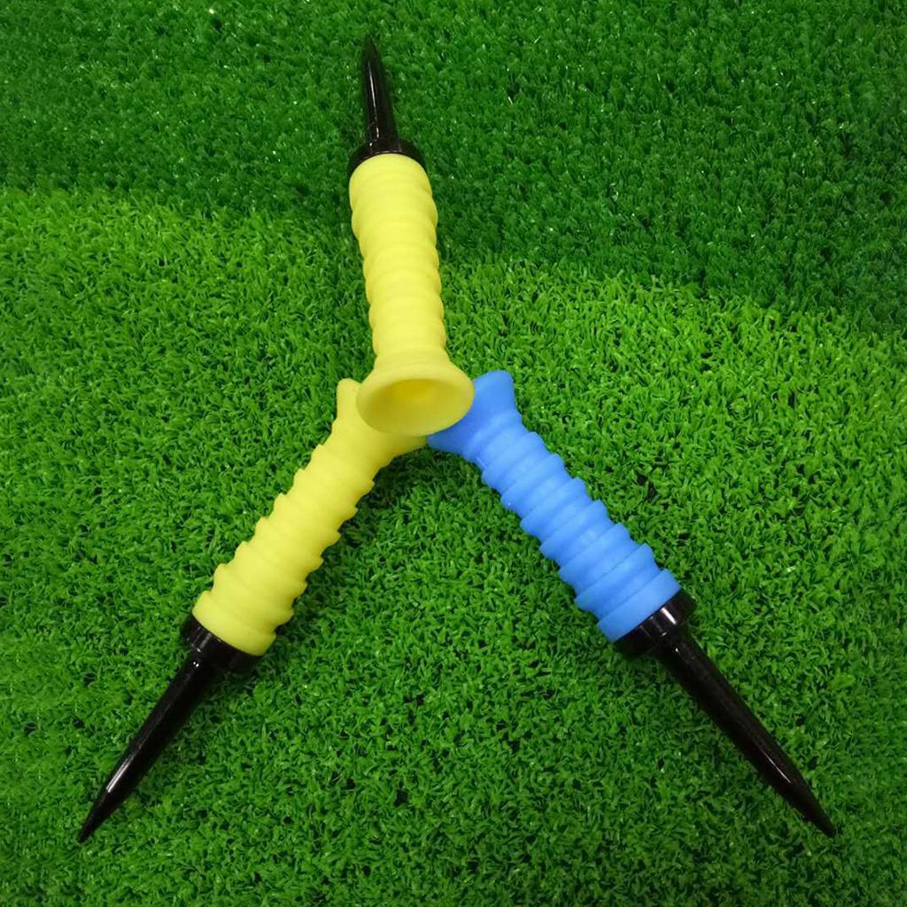 3Pcs Elastic Golf Tees Practice Tool Plastic Ball Holder Less Resistance Red