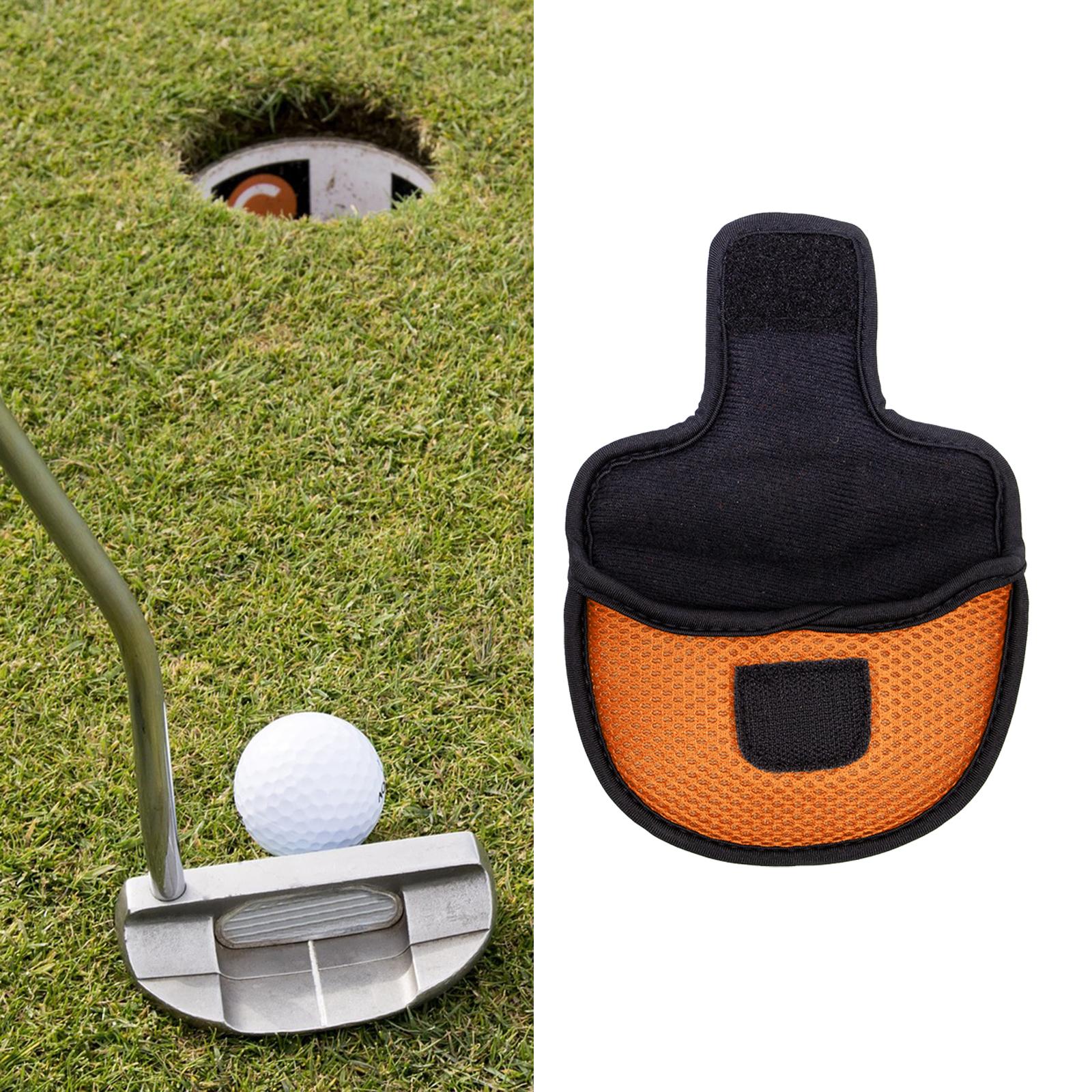 Lightweight Golf Putter Mallet Cover Headcover Unisex Golf Equipment Orange