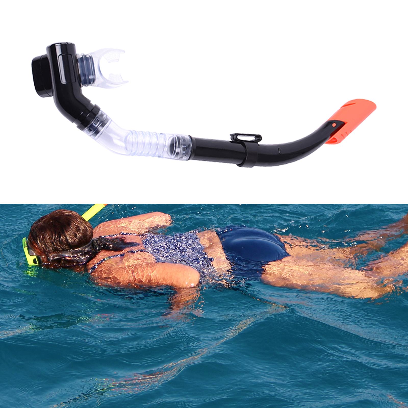 Semi Dry Snorkel, Snorkel Swimming Diving Snorkeling Equipment Snorkel Black