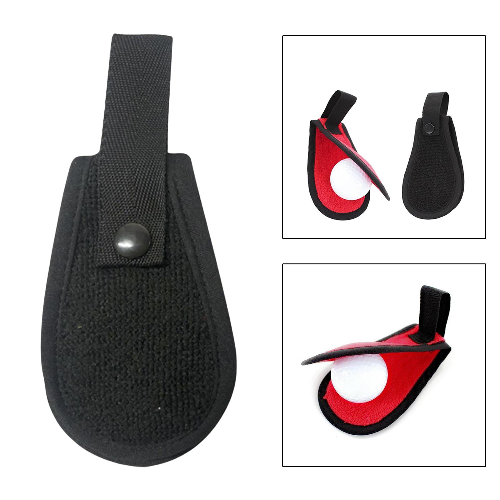 Portable Golf Ball Cleaning Towel Cleaner Wipes Golf Accessories black