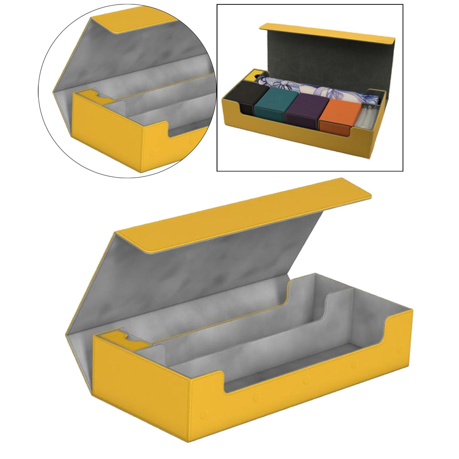 Trading Card Deck Box Storage Organizer Case Holder for Tcg Yellow