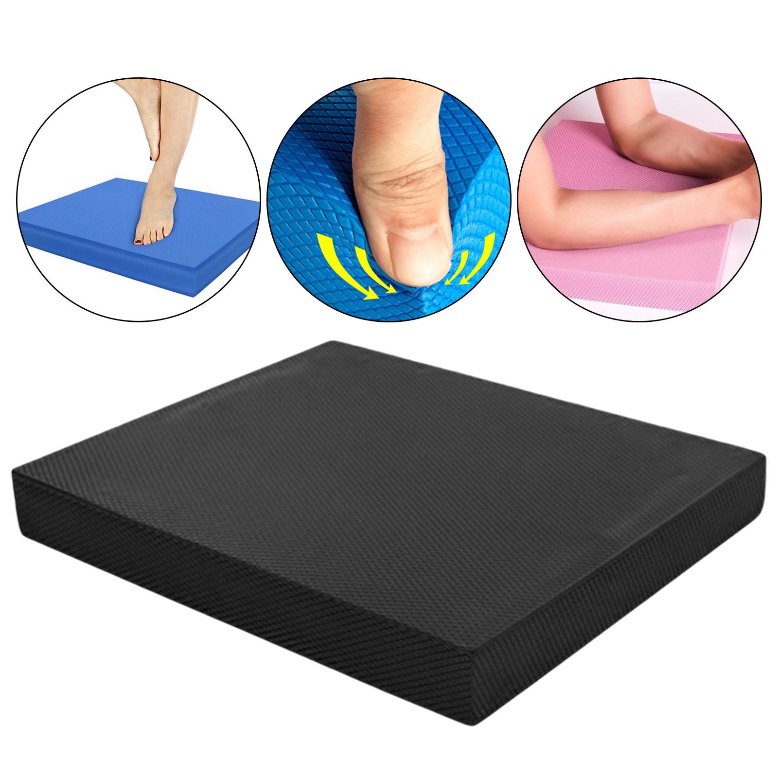 TPE Yoga Mat Board Soft Stability for Pilates Fitness Adults Kids S Black