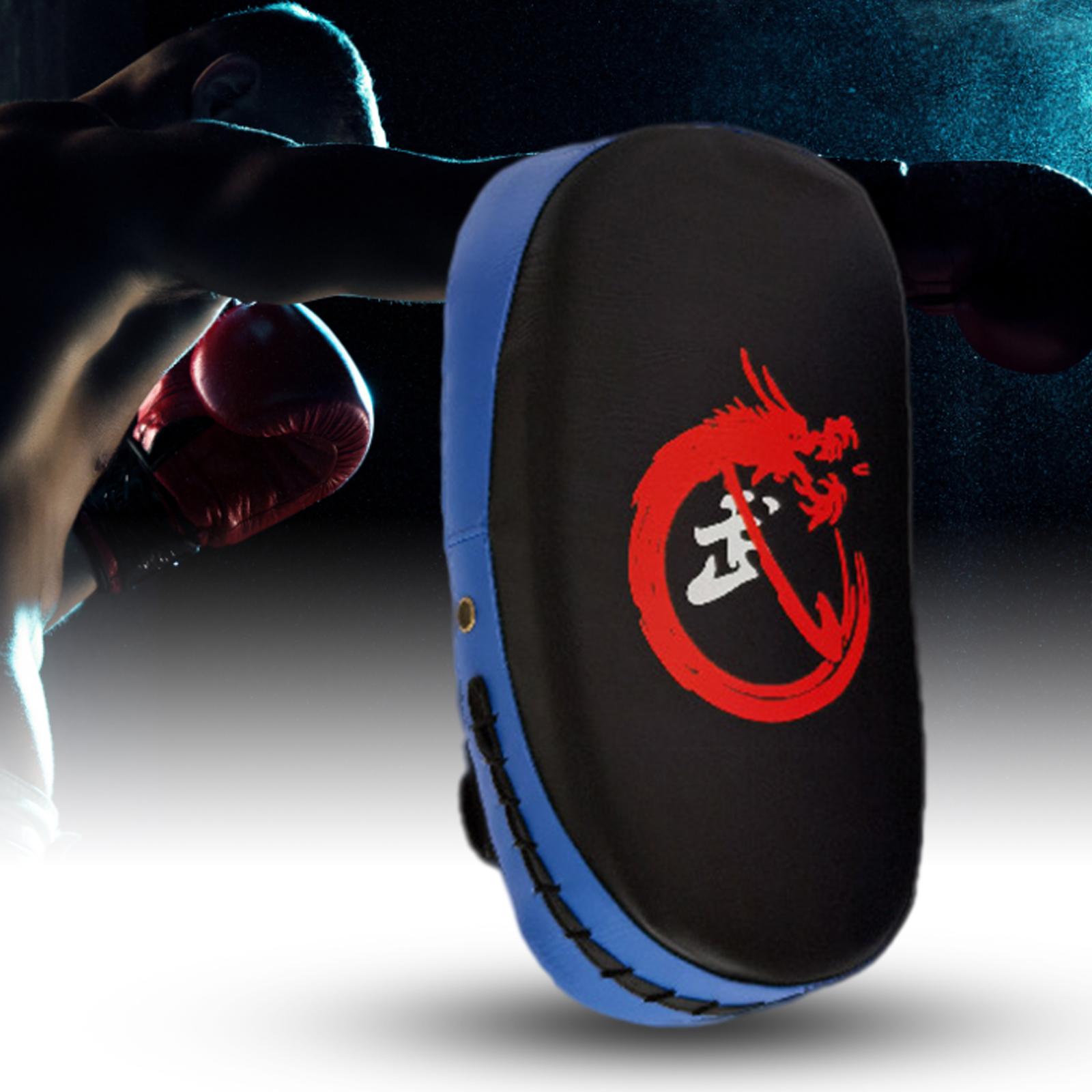 Kickshield Durable Curved PU for Sanda Sport Strike Training Gym Workout Blue