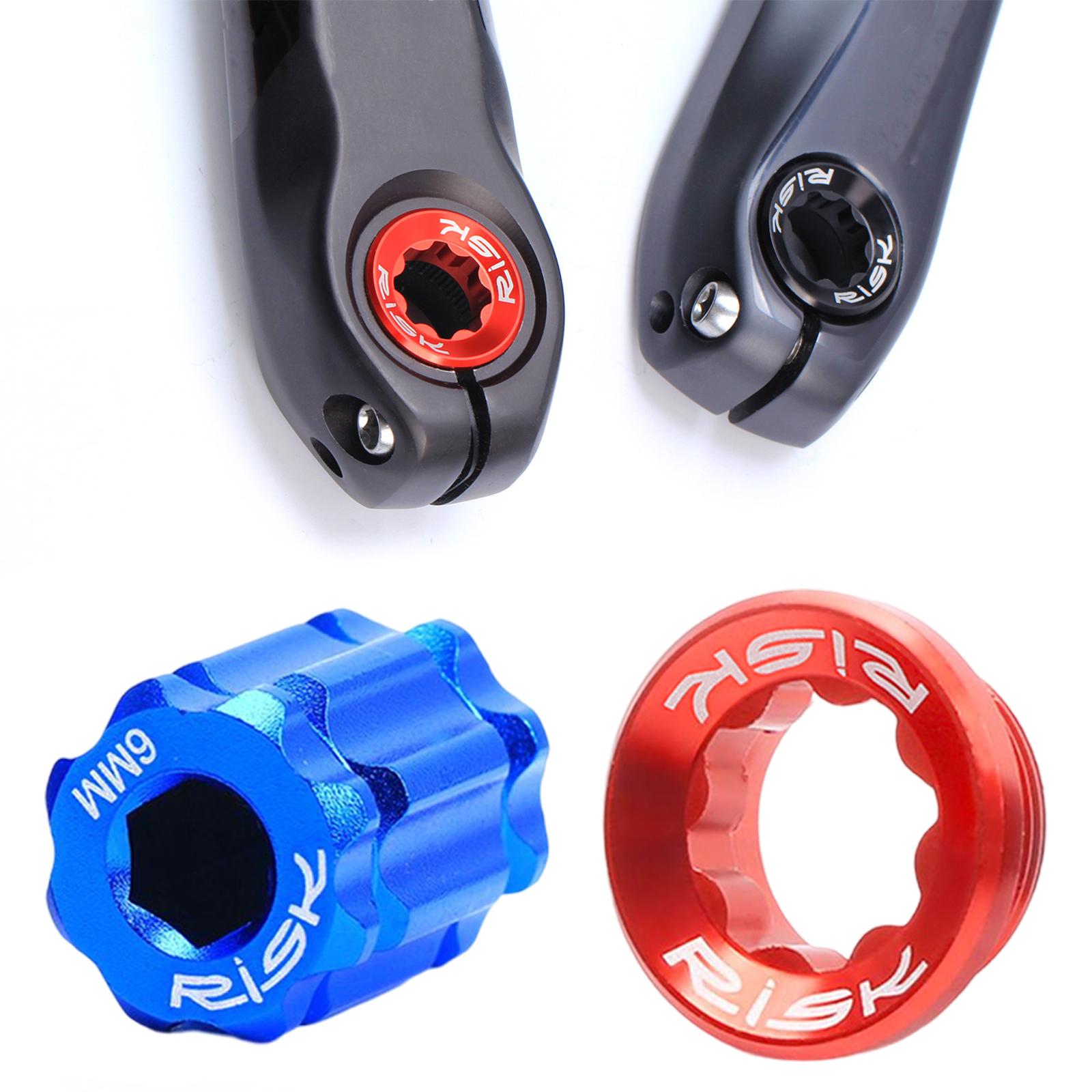 Crank Cover Screw M20 Crankset Lightweight Aluminum Alloy Red with Tool