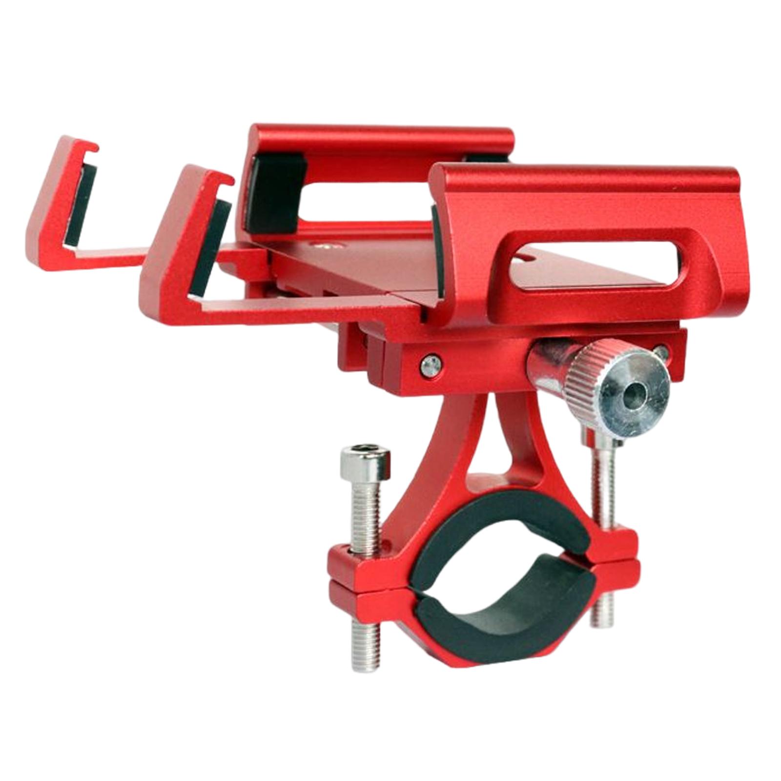 Bike Phone Mount Motorcycle Phone Mount Scooter Bracket Aluminum Alloy Red