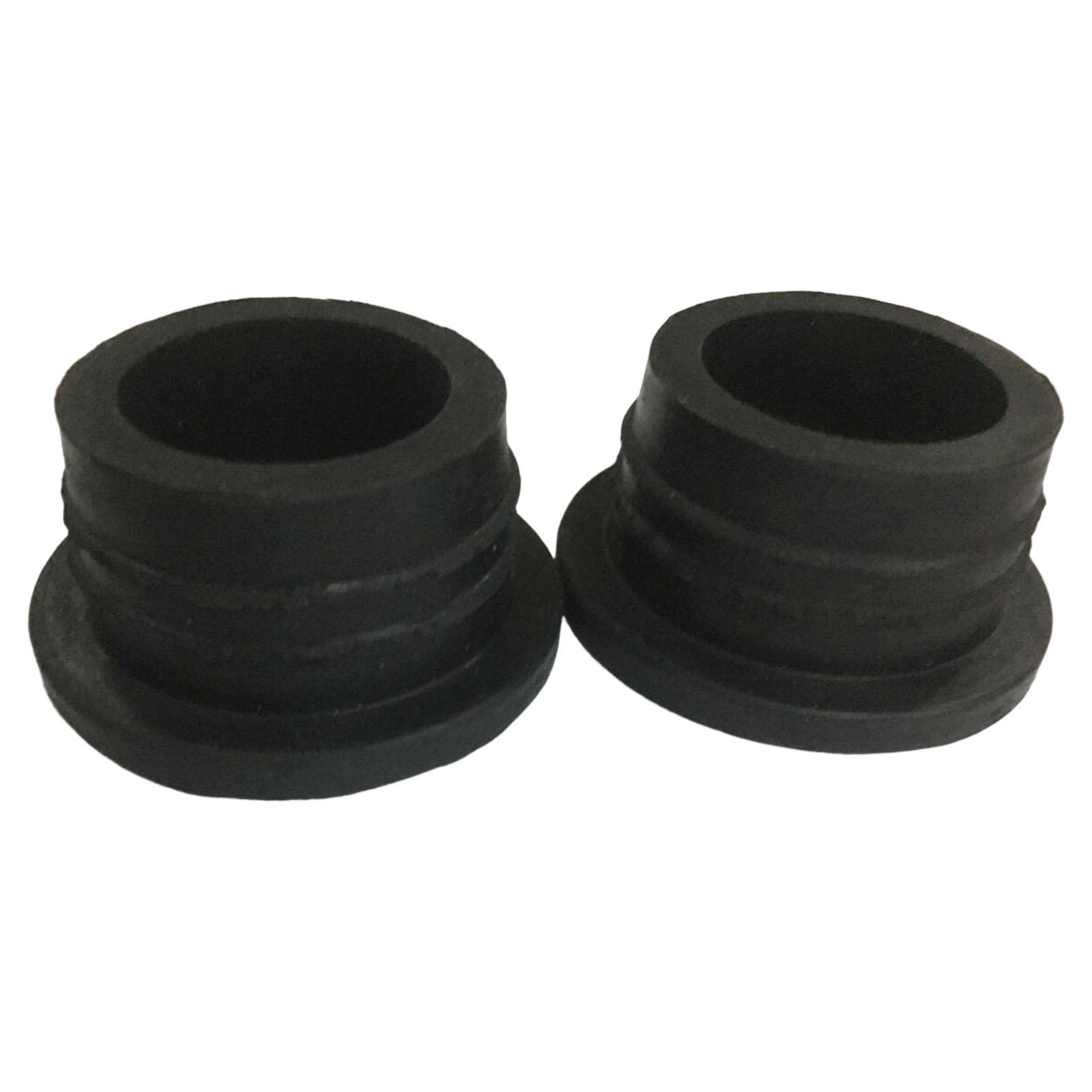 2 Pieces Inground Pool Ladder Rubber Bumpers Ladder End Caps Replacement Black