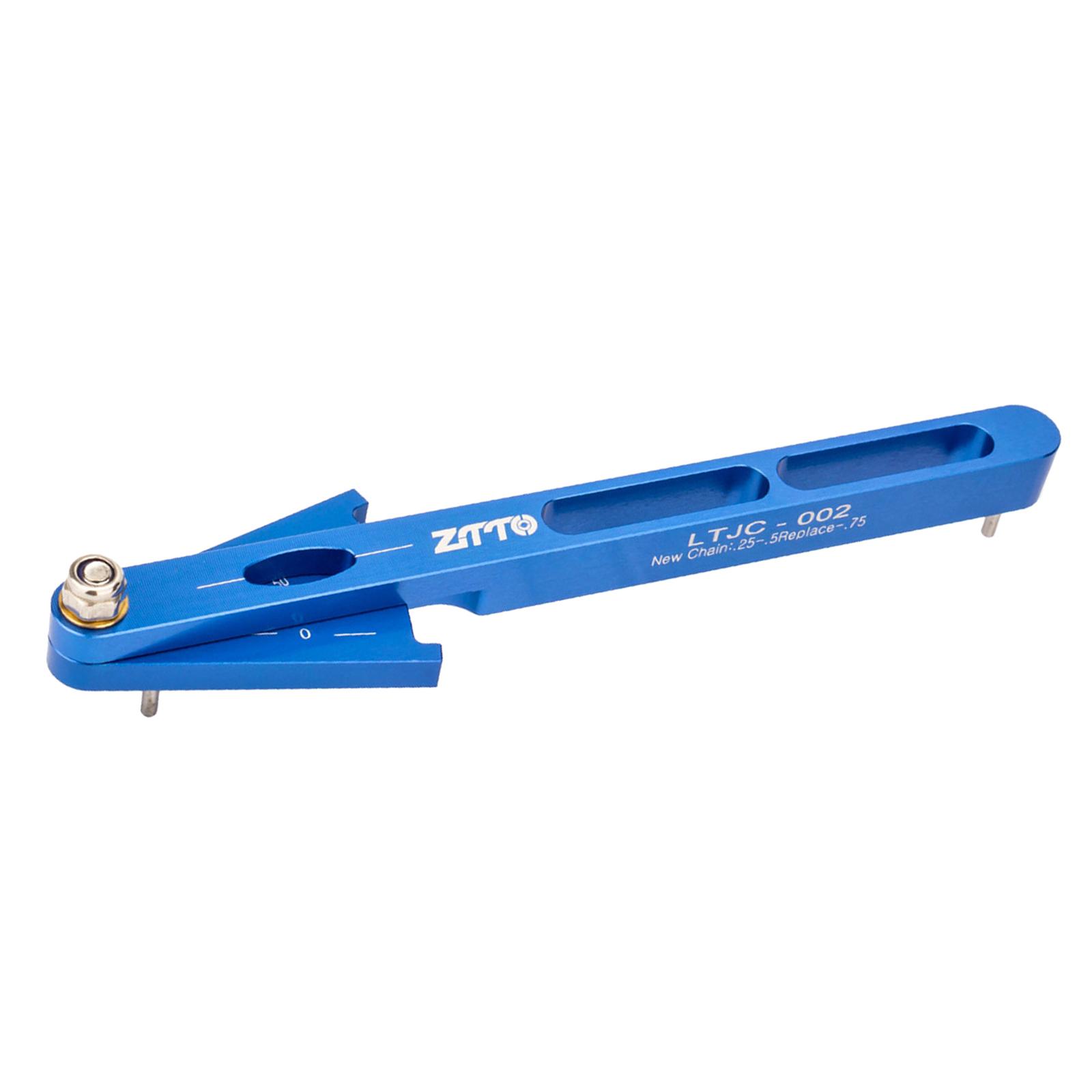 Bike Chain Checker Measurement Tool Durable Chain Measuring Ruler Gauge Blue